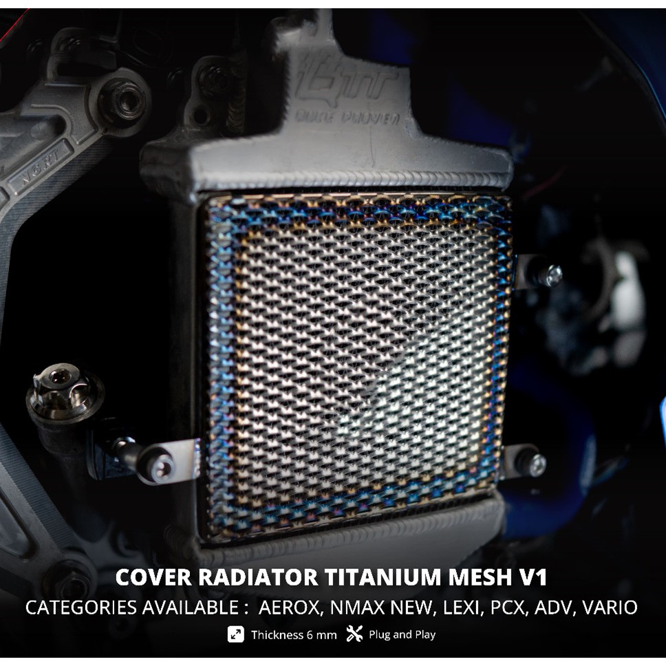 TITANIUM RADIATOR COVER【NMAX/AEROX/CLICK 125 /150 /160】 | Shopee ...