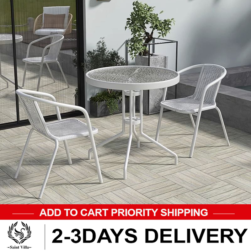 Outdoor table and chair combination balcony small table and chair ...