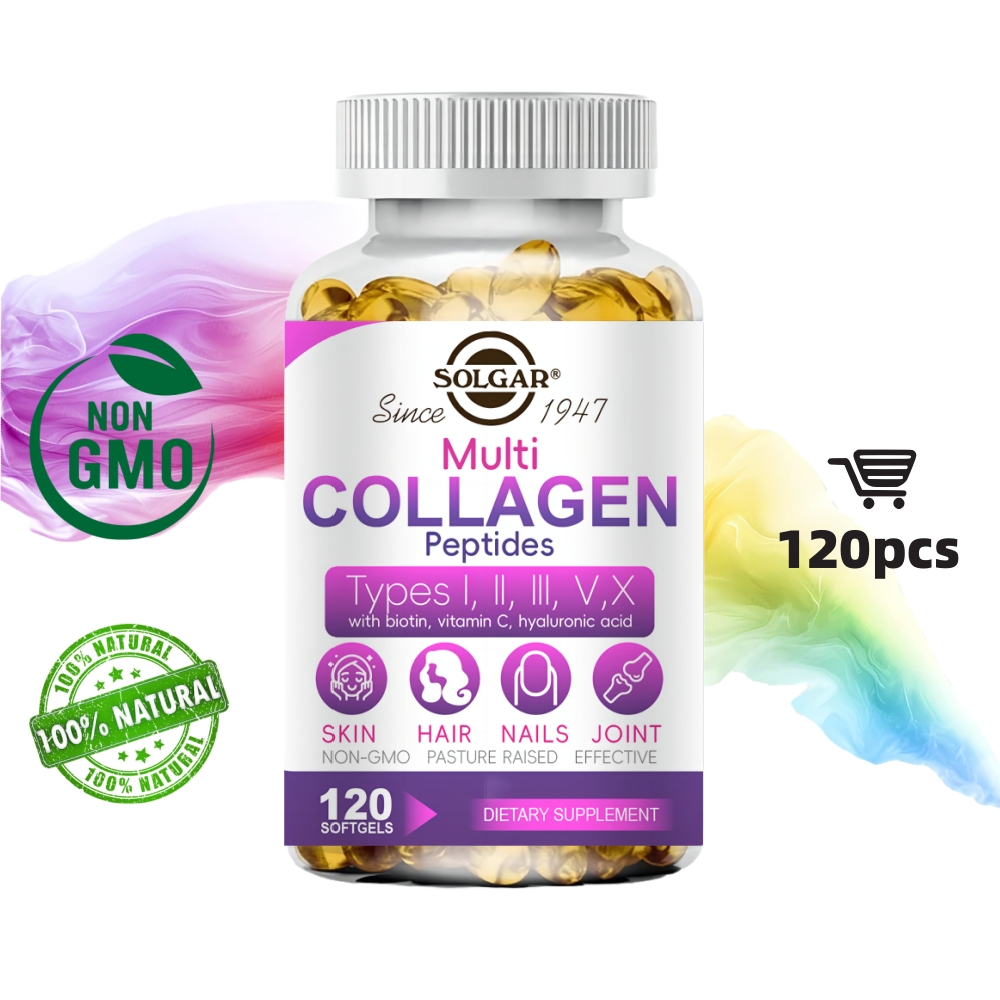 SOLGAR Multi-Collagen Peptide Softgels help reduce fine lines, nourish ...