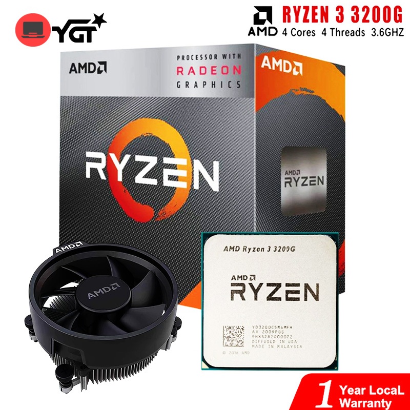 AMD Ryzen 3 3200G Desktop Processor Tray Type With Wraith Stealth