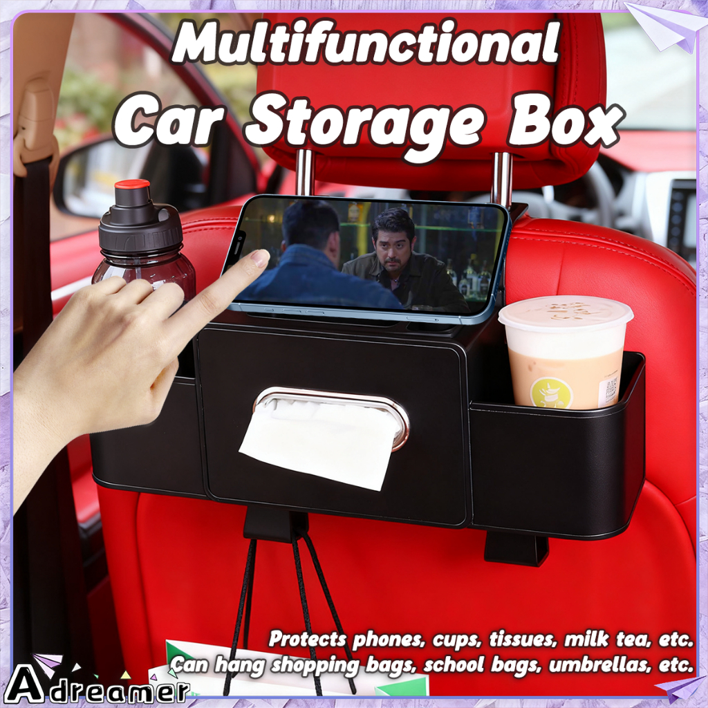 Multifunctional Car Back Seat Organizer with Cup Holder Tissue Box Car ...