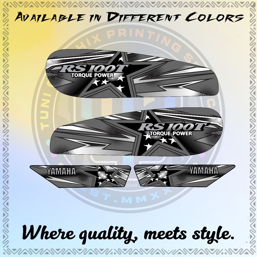 YAMAHA RS 100 RISING STAR STOCK DECAL - PREMIUM LAMINATED STICKER ...