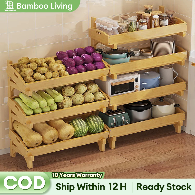 4/5 Layers Wooden Display Shelves Organizer Rack Layered Rack Tiers ...