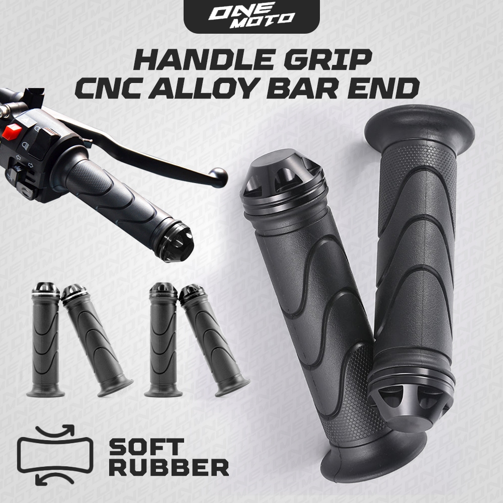 Handle Grip Motorcycle Rubber CNC Alloy Bar End Handle Grip For Honda ...