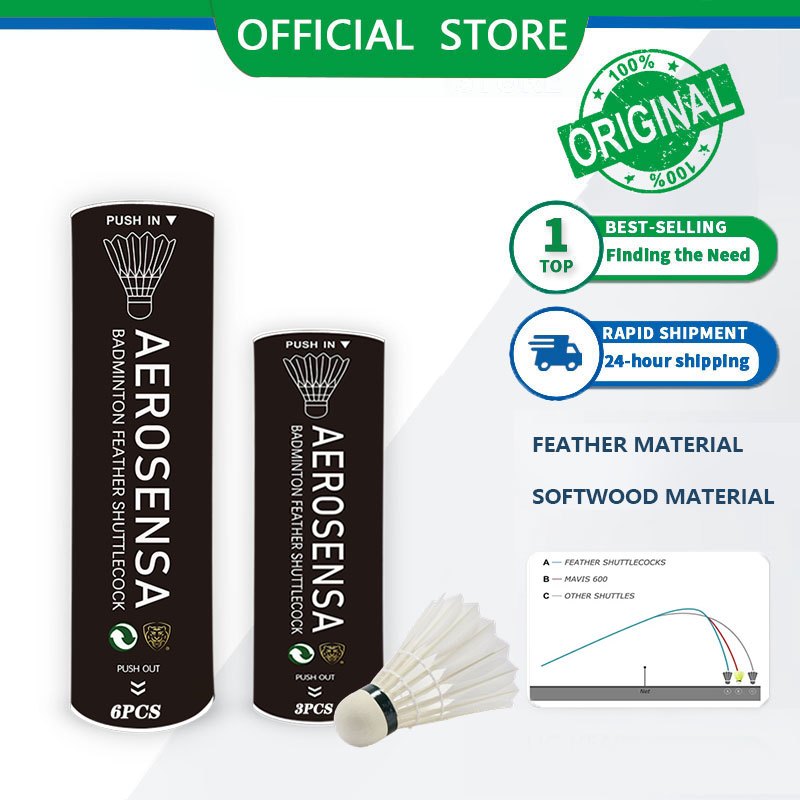 Merkis Badminton Shuttlecocks 3/6Pcs Sports Fitness Aerodynamics ...