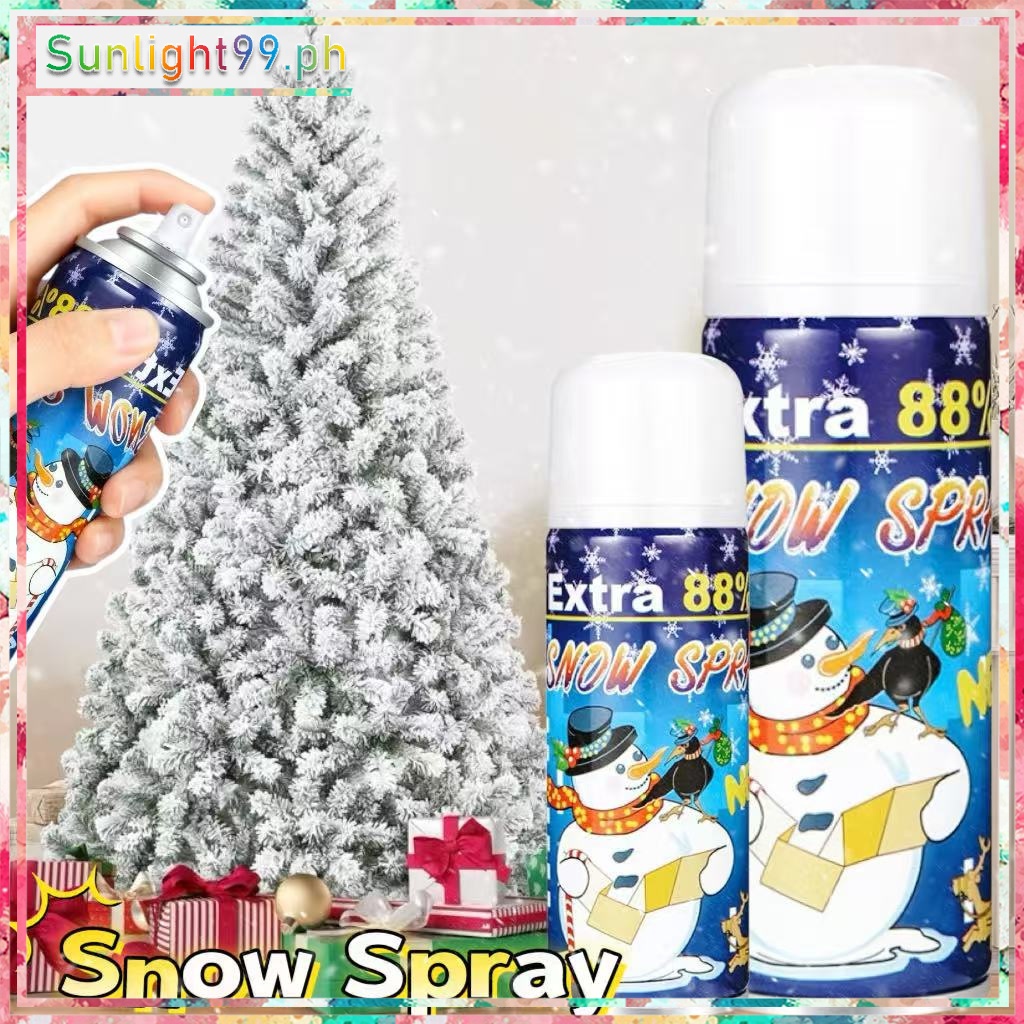 250ML Snow Spray For Christmas Tree Decor Snow Spray Foam Snowflakes ...