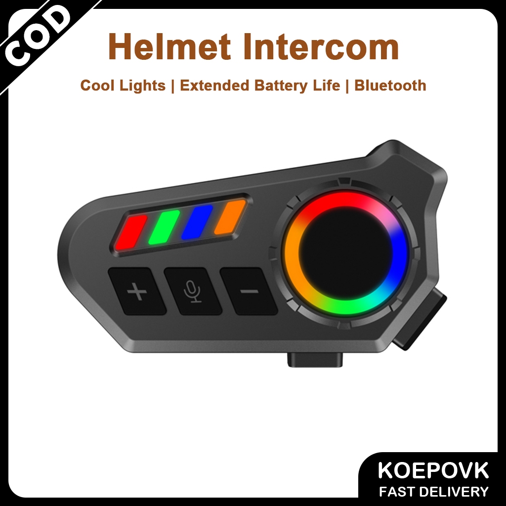 Motorcycle Helmet Intercom Bluetooth Headset Intercom IP65 Waterproof ...