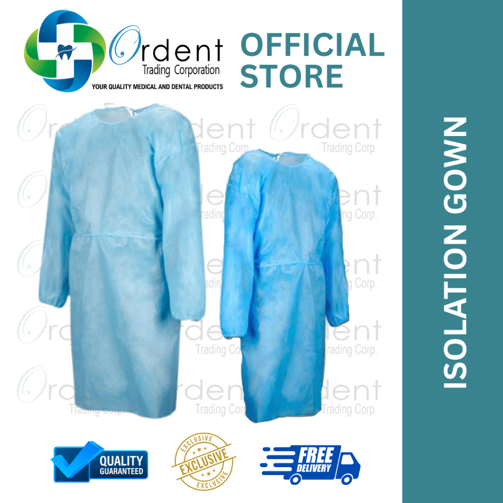 ISOLATION GOWN 40G, 115X137CM, KNIT CUFF, DARK BLUE | Shopee Philippines