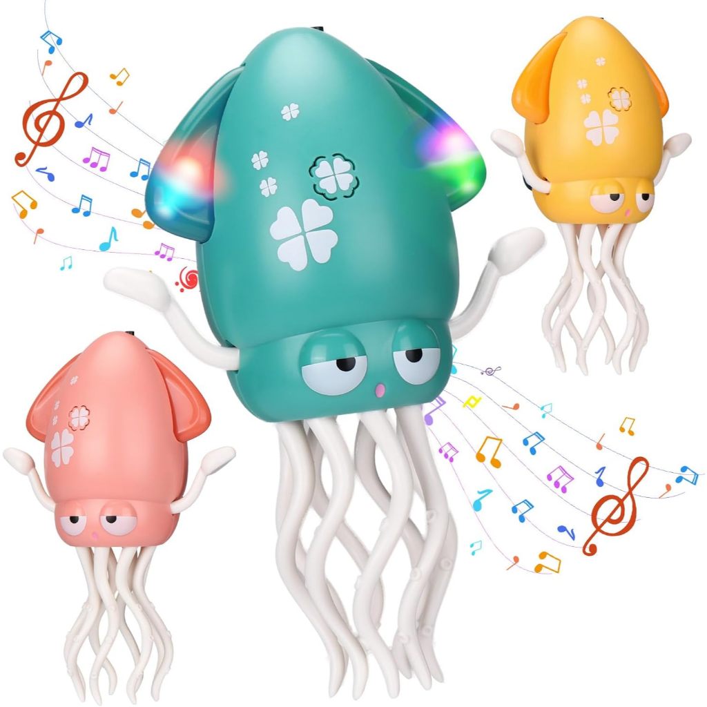 Dancing Octopus Toy with LED Lights and Music - Electric Crawling ...