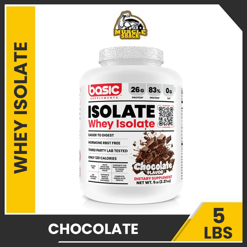 Basic Supplements Whey Isolate Premium Protein Isolate Chocolate Flavor ...