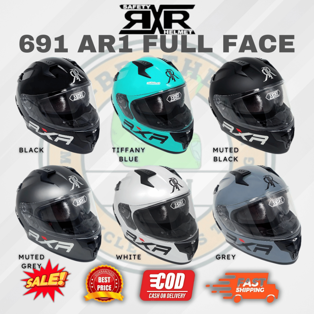 RXR 691 AR1 (DUAL VISOR) Full Face Helmet with ICC STICKER