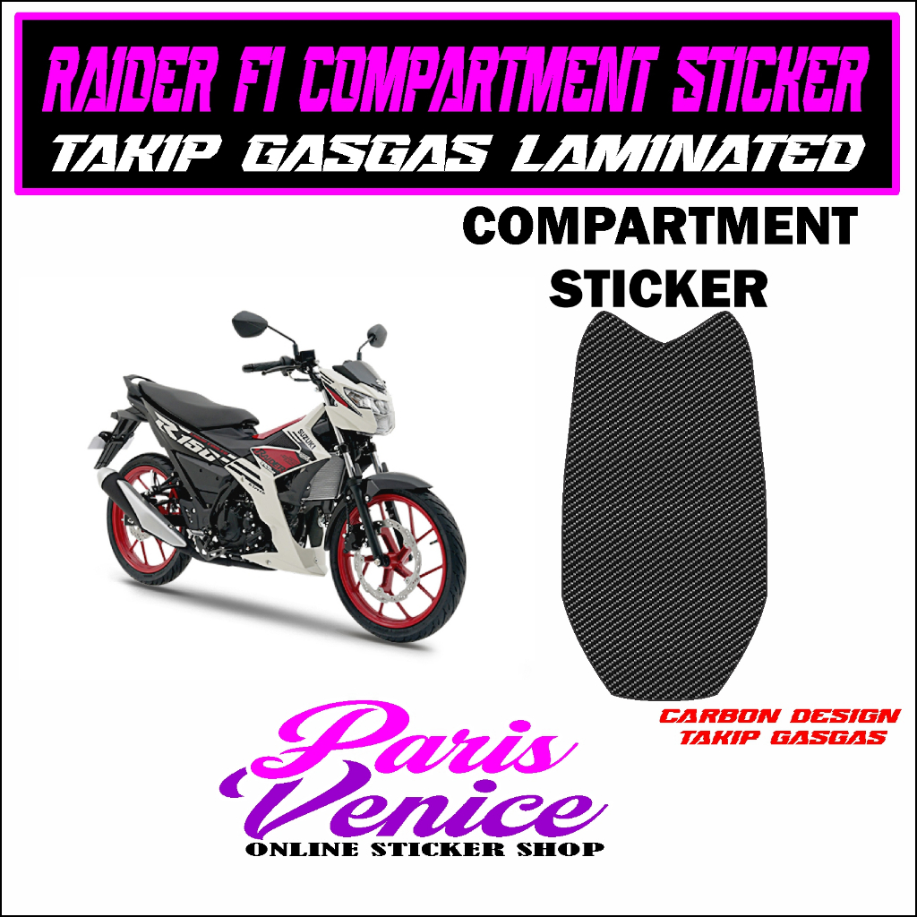 raider 150 fi compartment sticker carbon design iwas gasgas | Shopee ...