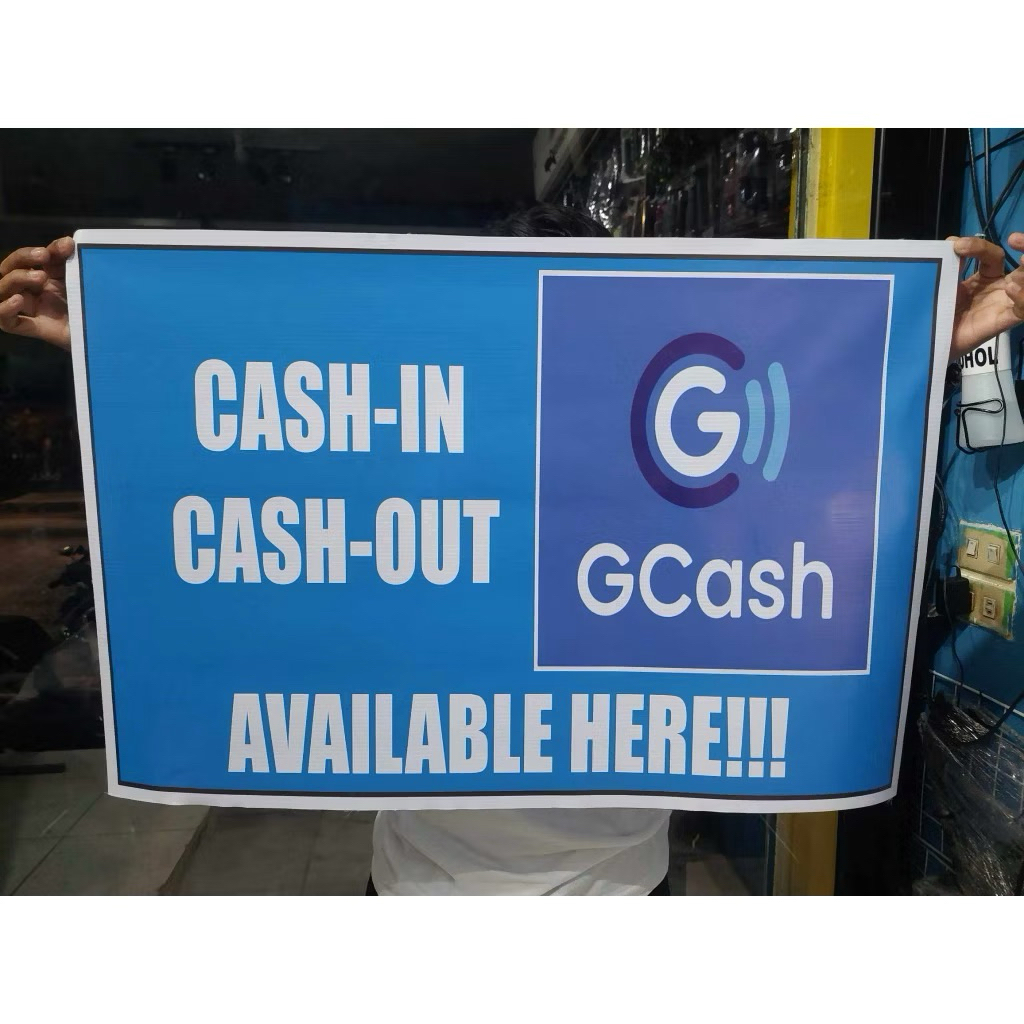 GCASH CASH IN / CASH OUT Signage (QUALITY SIGNAGE TARPAULIN) | Shopee ...