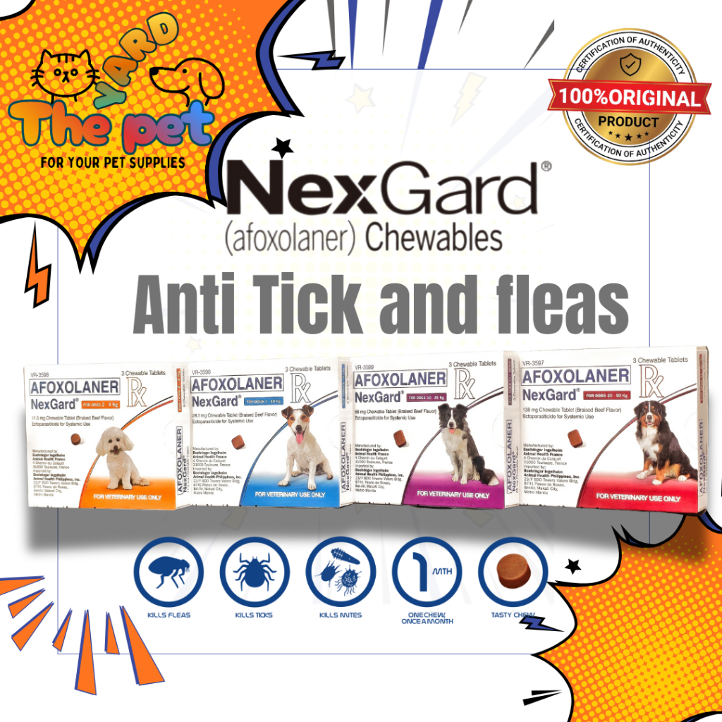 Nexgard Plain Anti Tick and Flea Chewable for Dogs with Sticker Sold ...