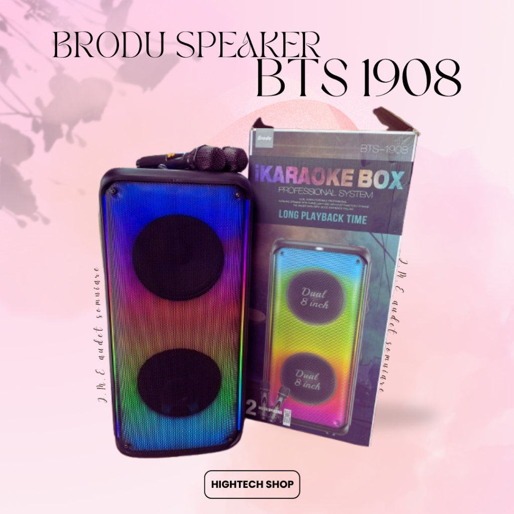 ORIGINAL BTS 1908 Wireless Karaoke Speaker Set with Dual Digital ...