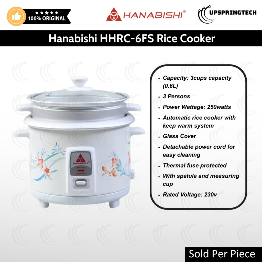 Hanabishi HHRC-6FS 3-Cup Rice Cooker – Small Size, Big Convenience ...