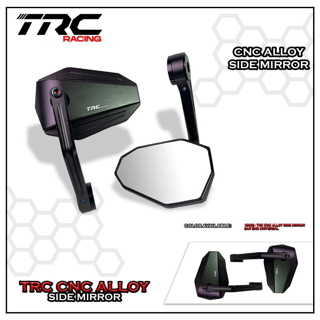 TRC Racing CNC Universal Bar End Side Mirror Japan Lens Clear and Non ...