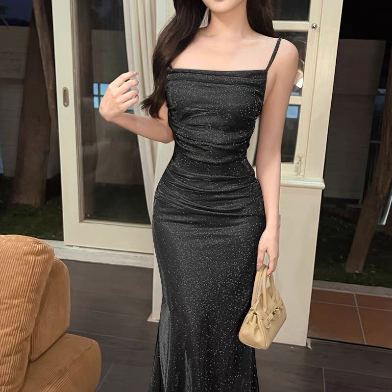 silver gray dress for wedding guest plus size formal sexy acquaintance  party dress for women elegant | Shopee Philippines