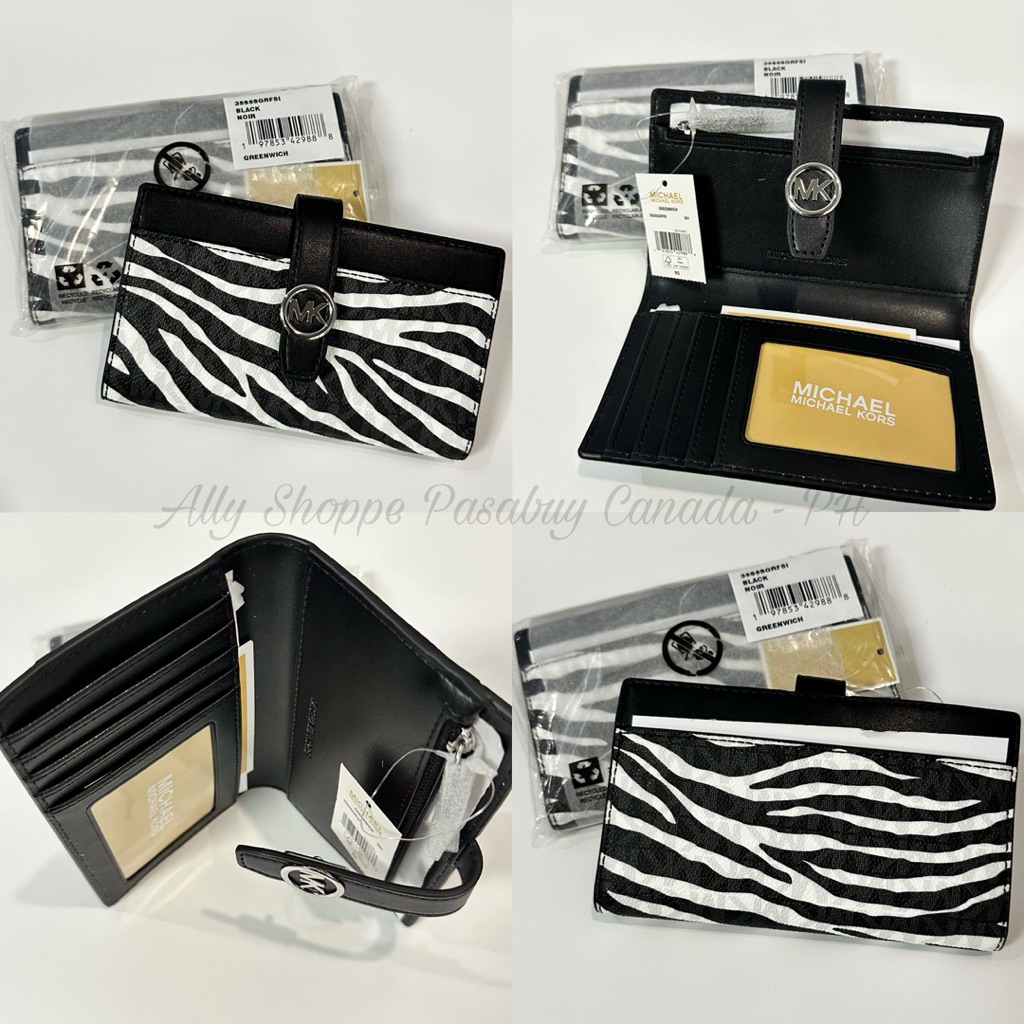 MK Greenwich Medium Zebra Wallet | Shopee Philippines