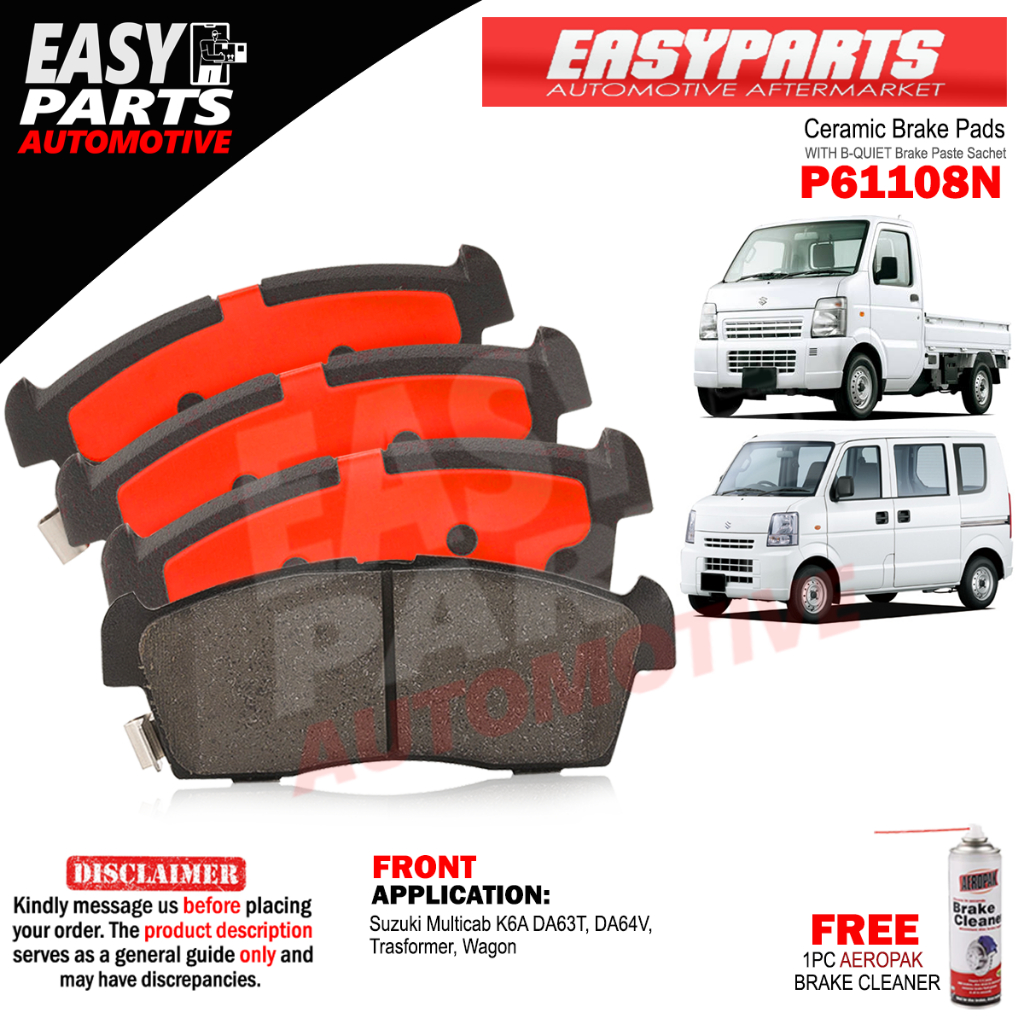 Brembo Brake Pads P61108N Suzuki Multicab K6A DA63T, DA64V, Trasformer ...