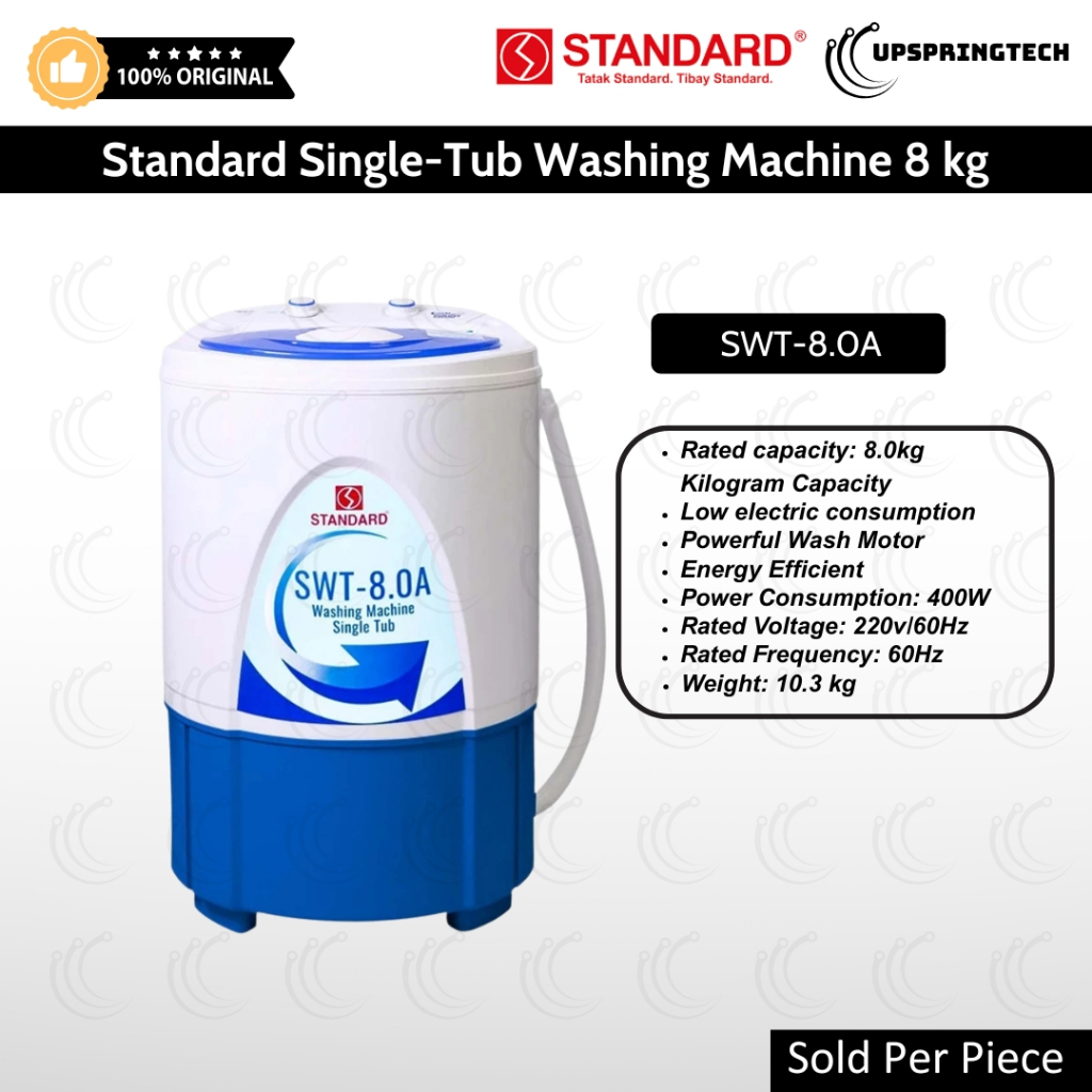 Standard SWT-8.0A Single-Tub Washing Machine 8 kg – Reliable Semi ...