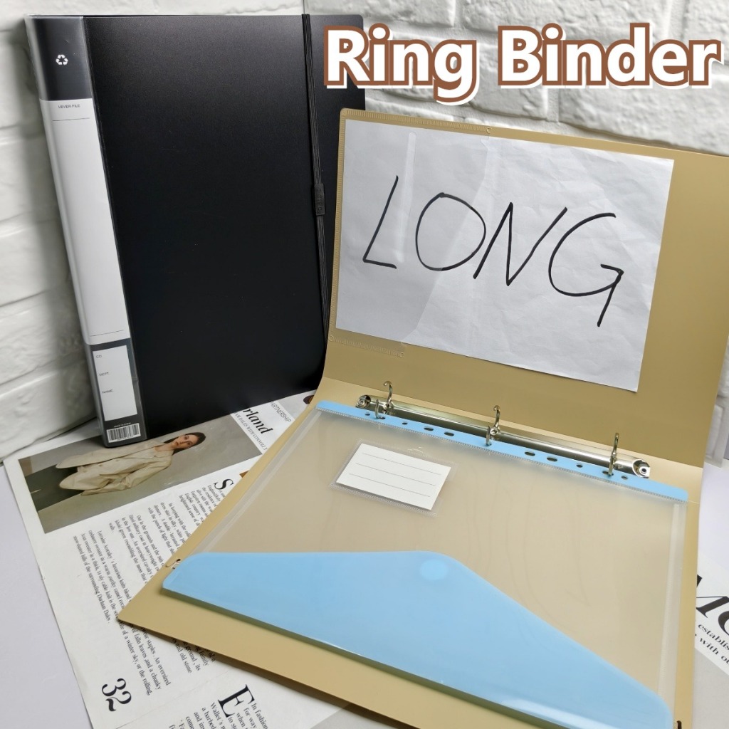 Long Ring Binder Arch File Document Organizer Paper File Folder 3Holes ...
