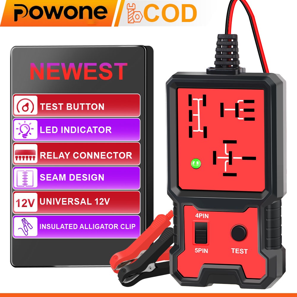 Car Relay Tester 12V Electronic Automotive Relay Tester Battery Checker ...