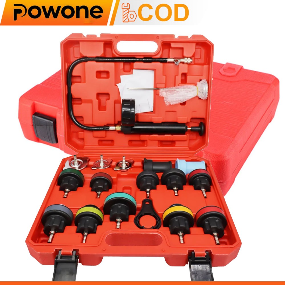 18pcs Radiator Pressure Tester Tool Kit Cooling System Testing Tool ...