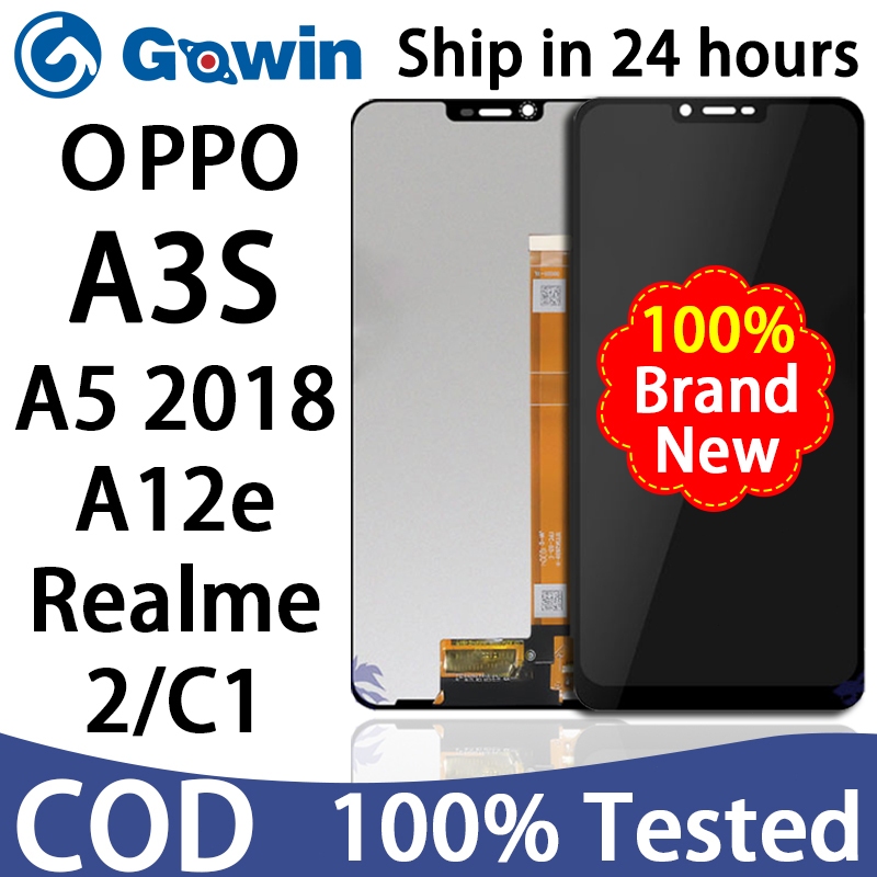 Écran LCD + Tactile Pour Oppo A3s / A5 (AX5) - Noir, Neuf