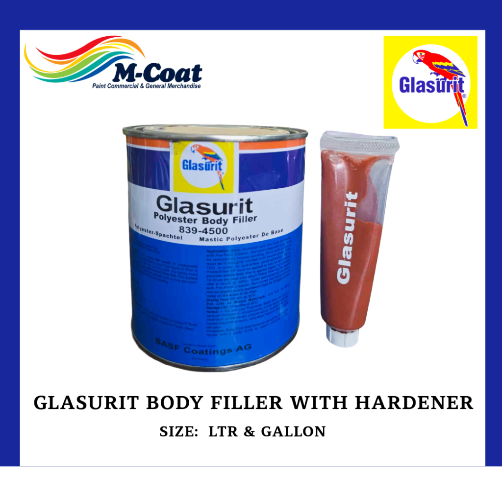 Glasurit Polyester Body Filler with Hardener | Shopee Philippines