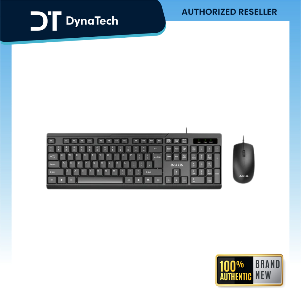 Aula AC101 USB Black Wired Keyboard and Mouse Combo | Shopee Philippines