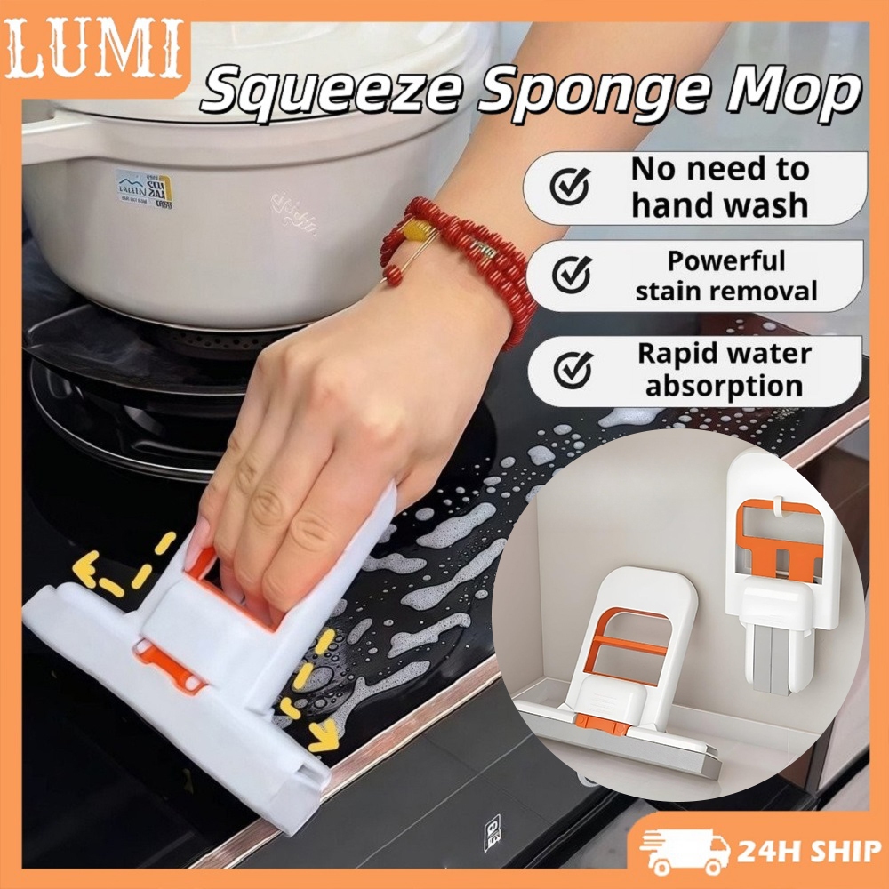 Mini Squeeze Mop – Portable Wet & Dry Cleaning Sponge for Tables, Glass ...