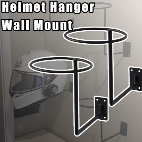Helmet Wall Mount Hanger Display Rack & Storage Stand for Helmets ...