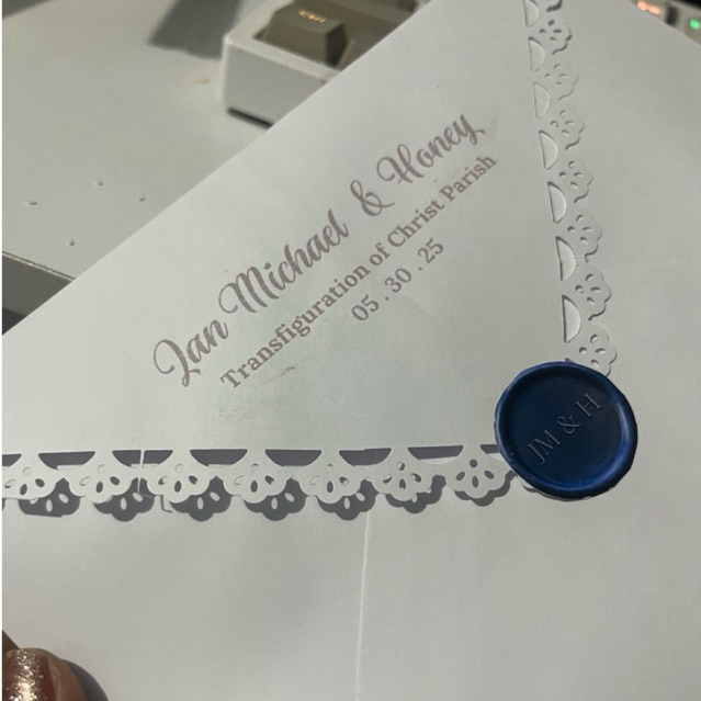 WEDDING INVITATION STICKER ENVELOPE STICKER SEALER FREE LAYOUT | Shopee ...