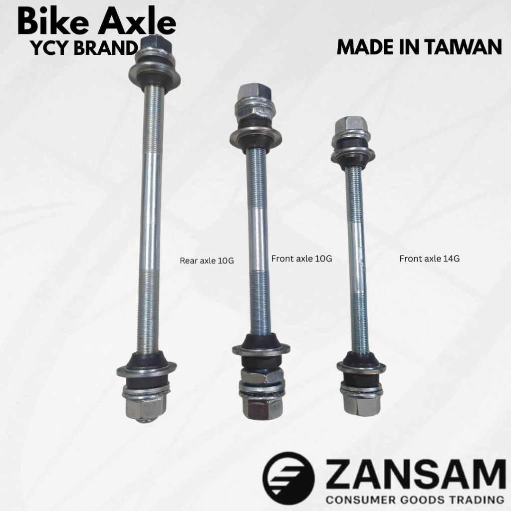 Bike Axle YCY Brand Made in Taiwan | Front Axle 10G / 14G Rear Axle 10G ...