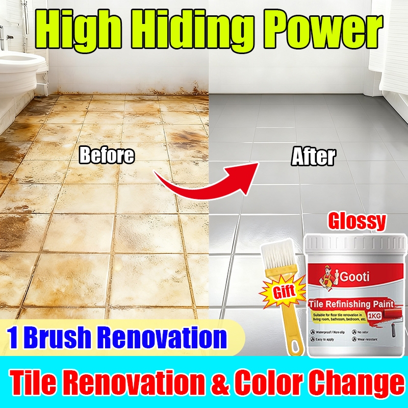 10 In 1 Tile Refurbish Paint Waterproof Wear-Resistant Bathroom Kitchen ...