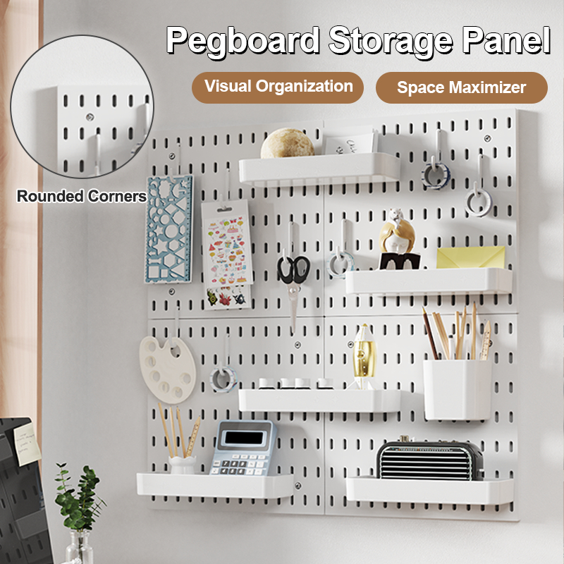 DIY Pegboard Wall Organizer No-Drill Installation Kitchen Home ...