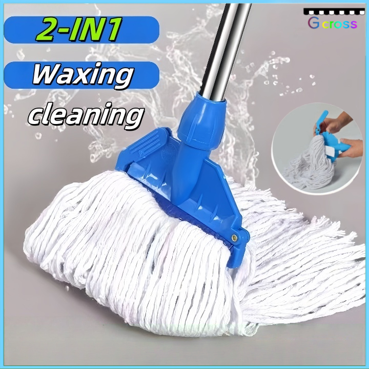 Gcross Floor Mop Cotton With Handle Absorbent Heavy Duty Cleaning ...