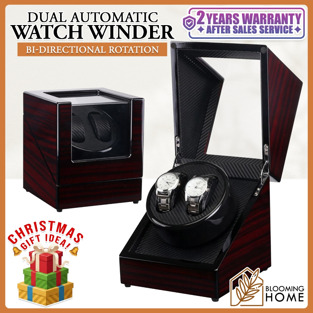 [2 YEARS LOCAL WARRANTY] 2-Slot Automatic Watch Winder w/ Bi ...
