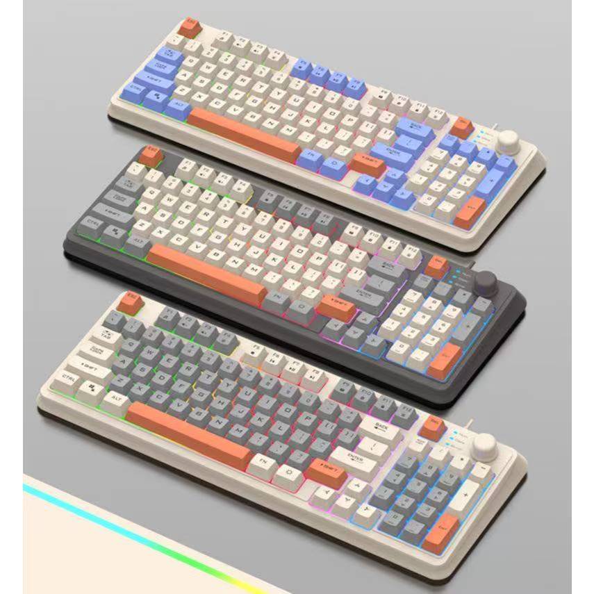 K82 Gaming Keyboard LED Backlight Wired USB Desktop PC 94 Key ...