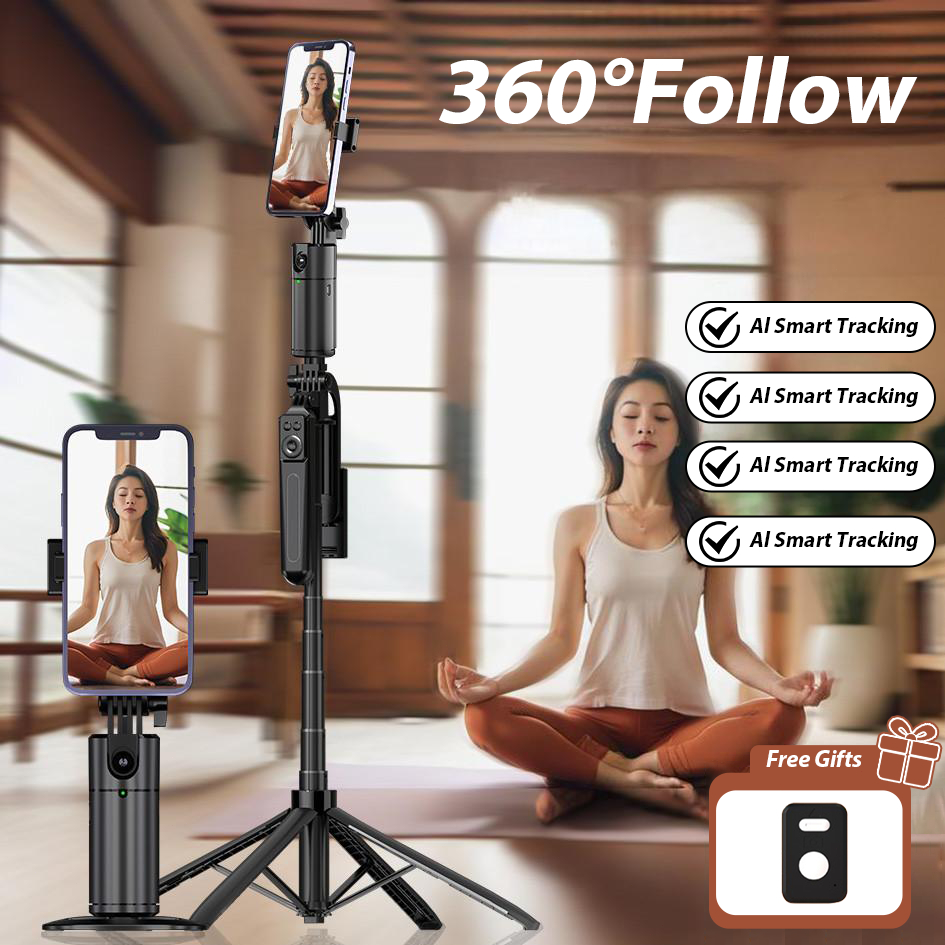 MODOFO Auto Face Tracking Selfie Stick Intelligent Tripod 360 Rotation ...