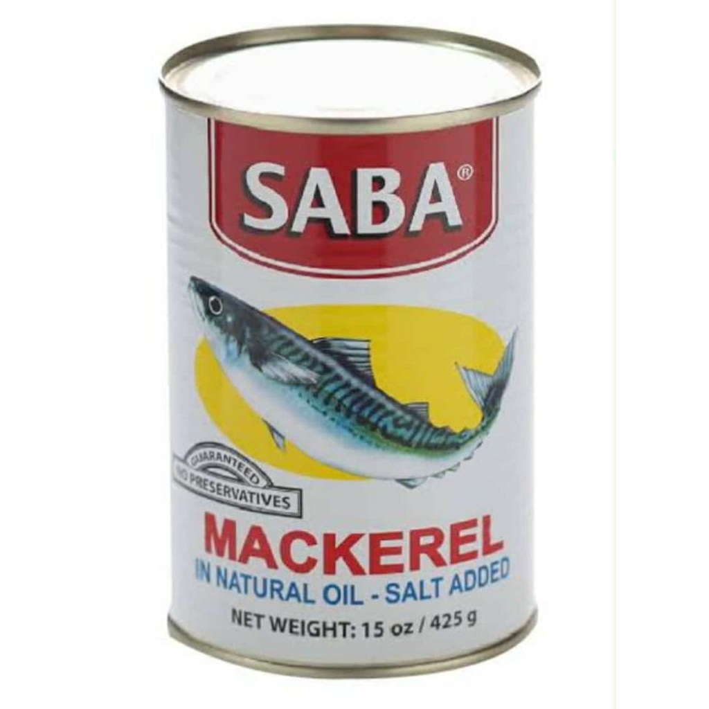 SABA MACKEREL IN NATURAL OIL-SALT ADDED 425G | Shopee Philippines