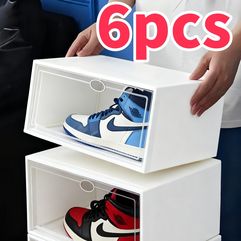 Big Size Shoe Box Storag Organizer Space Saver Shoe Rack hard plastic ...