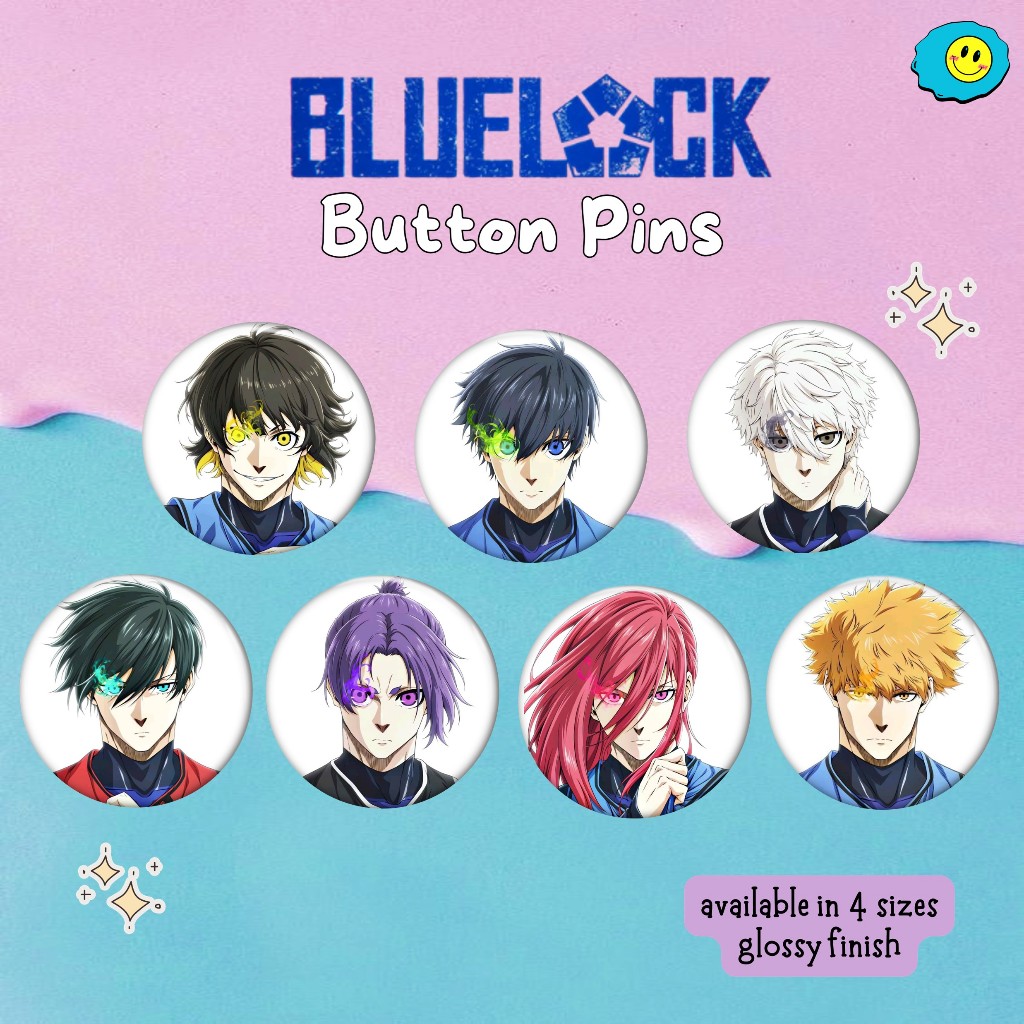 Blue Lock Button Pin Badge Anime Button Pins 25mm 32mm 44mm 58mm ...