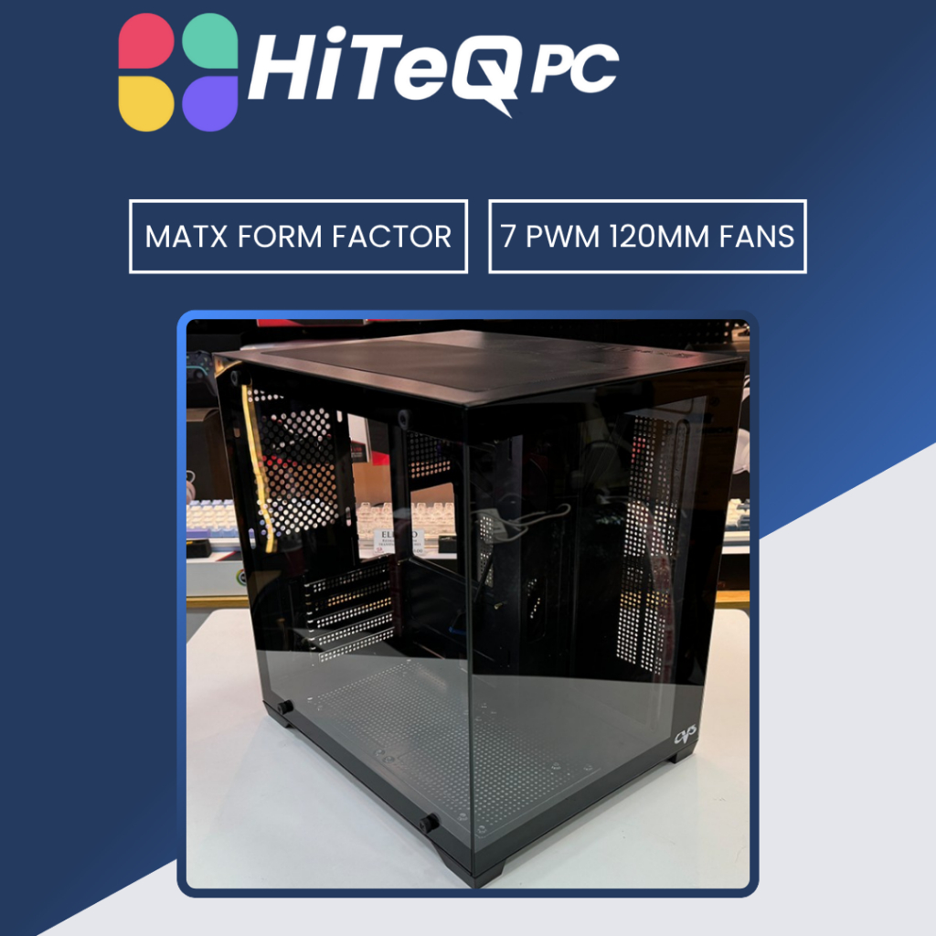 Hiteqpc | CVS Emirsun Micro ATX Tempered Glass Dual Chamber PC Case - 7 ...