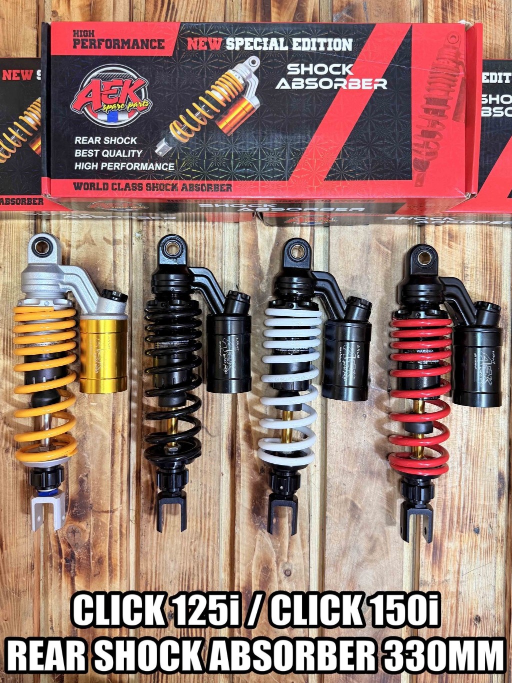 AEK CLICK 125 / CLICK 150 REAR SHOCK ABSORBER WITH TANK 300MM THAILAND ...