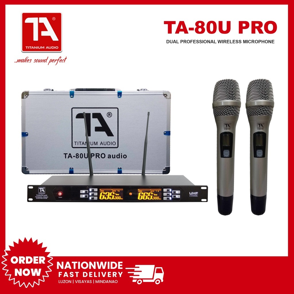 Titanium Audio Professional Dual Wireless Microphone TA-80U Pro ...