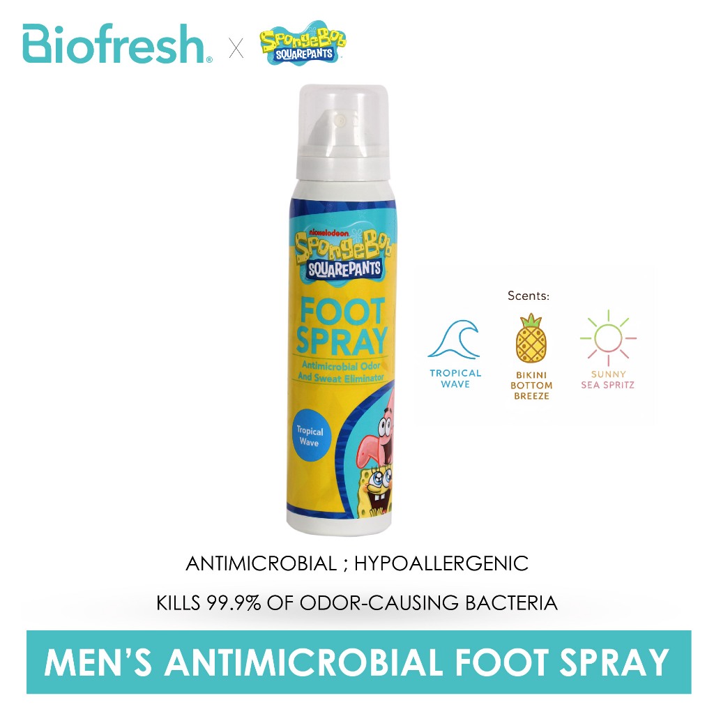 Biofresh | SpongeBob Men’s Antimicrobial Foot Spray 1 piece SBFMFS531 ...