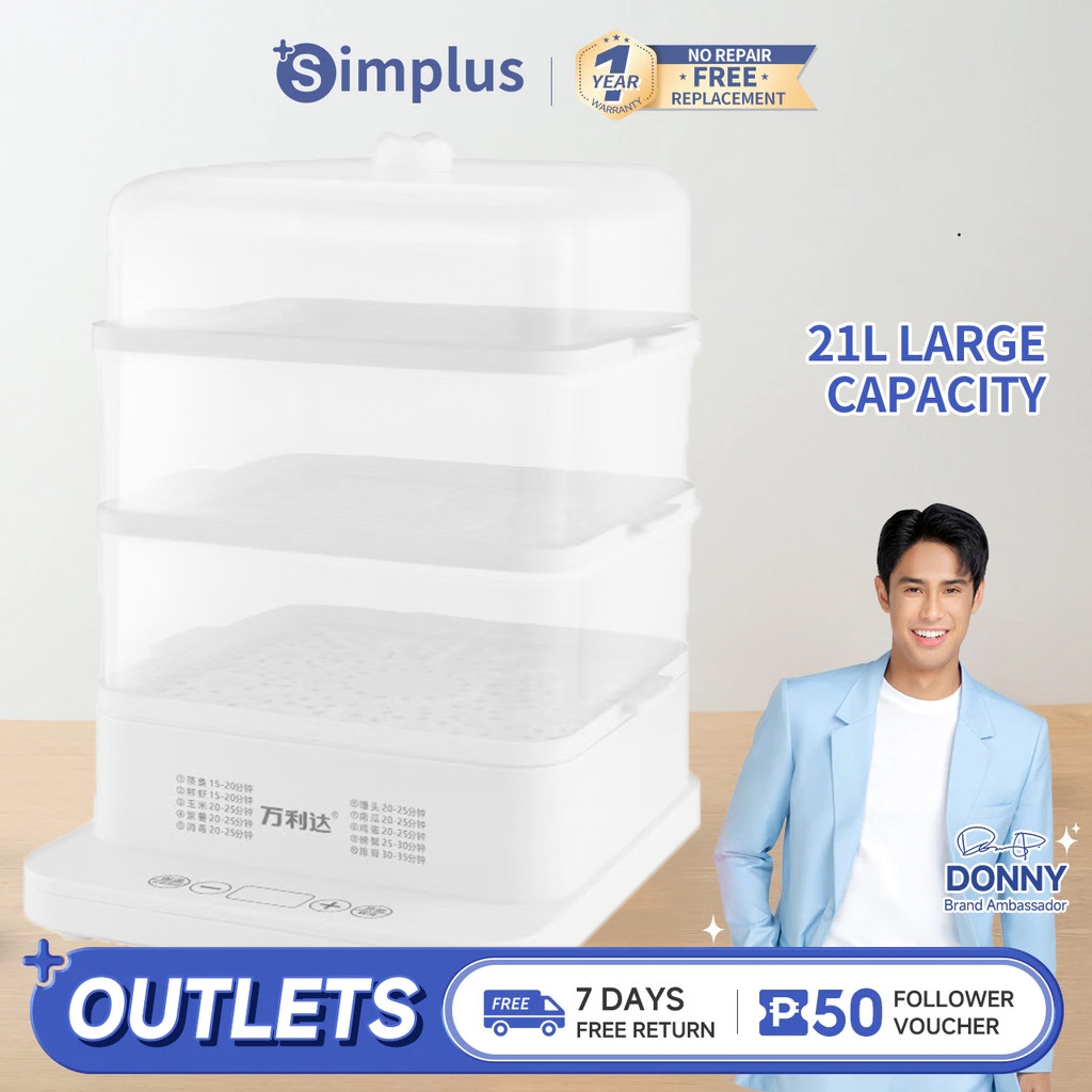 Simplus Electric Food Steamer Multifunction Smart Timer 14L/12L/21L ...