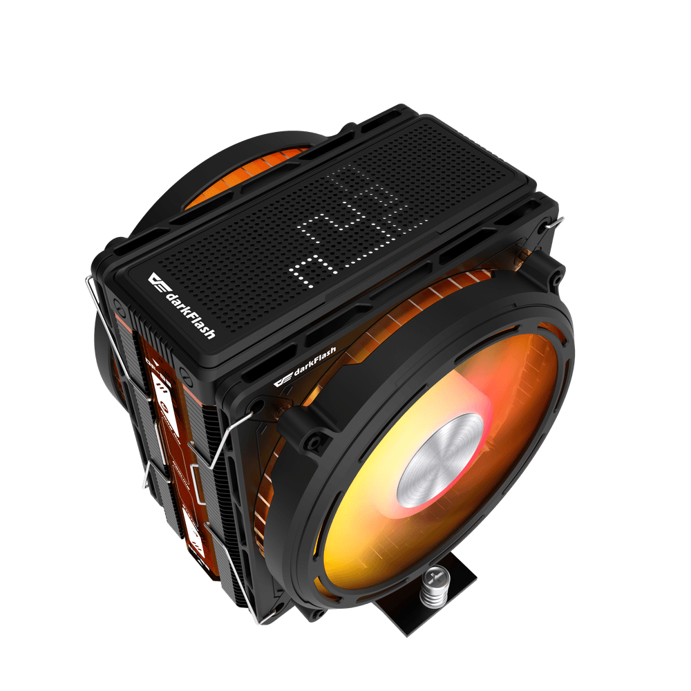 DarkFlash E400 Plus LED Matrix Display Dual Fan Tower CPU Cooler ...